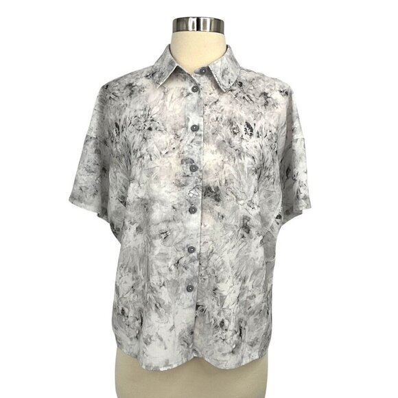 Lululemon Full Day Ahead Short Sleeve Shirt Aquila Rhino Grey Multi Size 4 - Picture 1 of 7